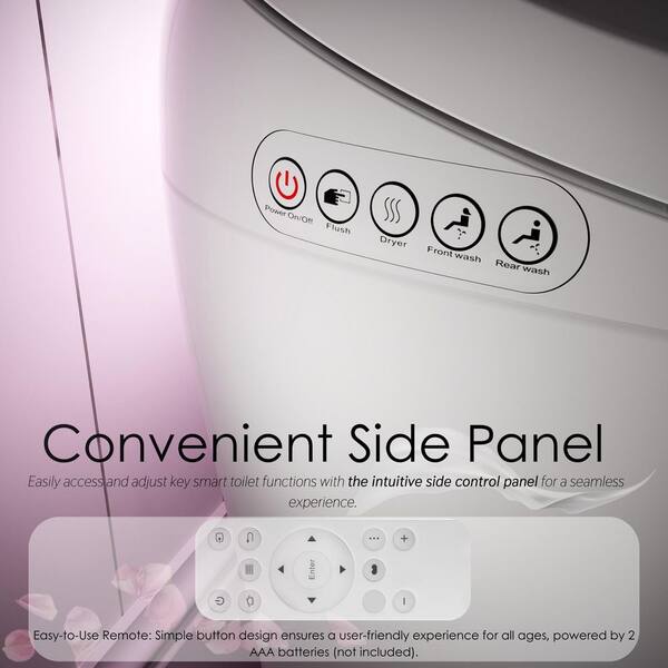 Streamline LT-389 Tankless Elongated Smart Bidet Toilet with Auto Flush