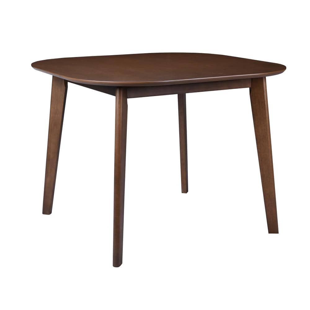 New Classic Furniture Miller Walnut Wood 39 in. Four leg Base Dining Table Seats 4