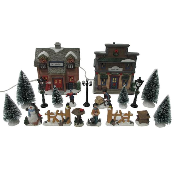 Home Accents Holiday 5.72 in H Christmas Village Set-Ski Chalet