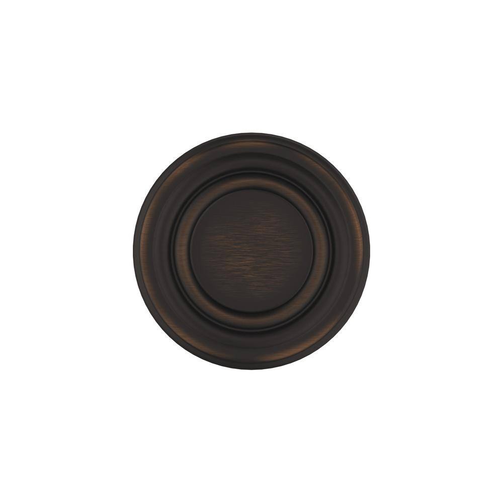 Ville Round Oil Rubbed Bronze Cabinet Knob with Mounting Hardware