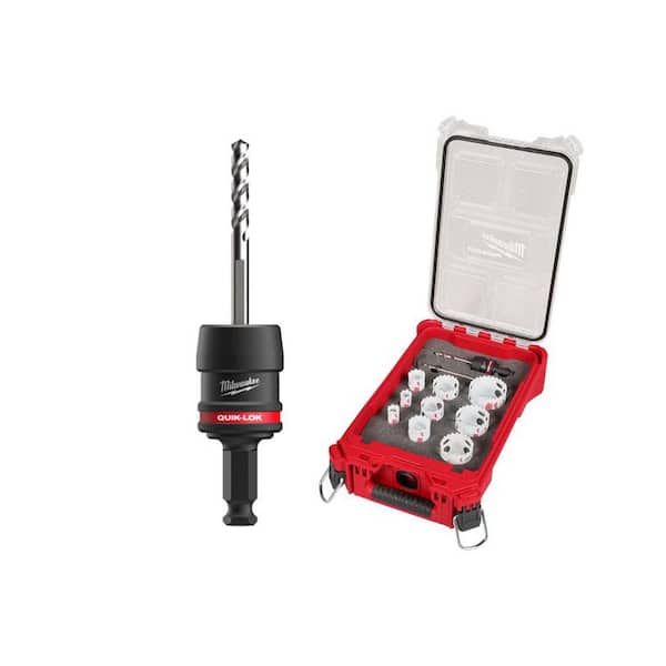 5 PC 7/16 IN QUIK-LOK Hole Saw Arbor SET WITH 12PC QUIK-LOK HOLE DOZER GP KIT