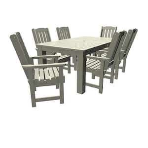 Lehigh 7-Piece Rectangular Plastic Outdoor Dining Set 72 in. x 42 in.