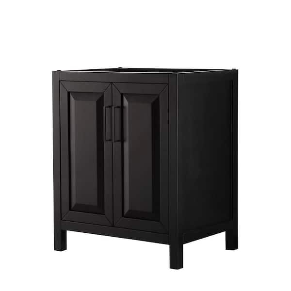 Wyndham Collection Daria 29 in. W x 21.5 in. D x 35 in. H Single Bath Vanity Cabinet without Top in Dark Espresso