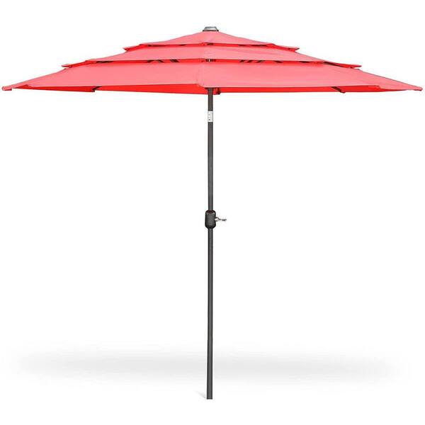 Cisvio 10 ft. Portable Patio Market Umbrella Outdoor Market Tilt