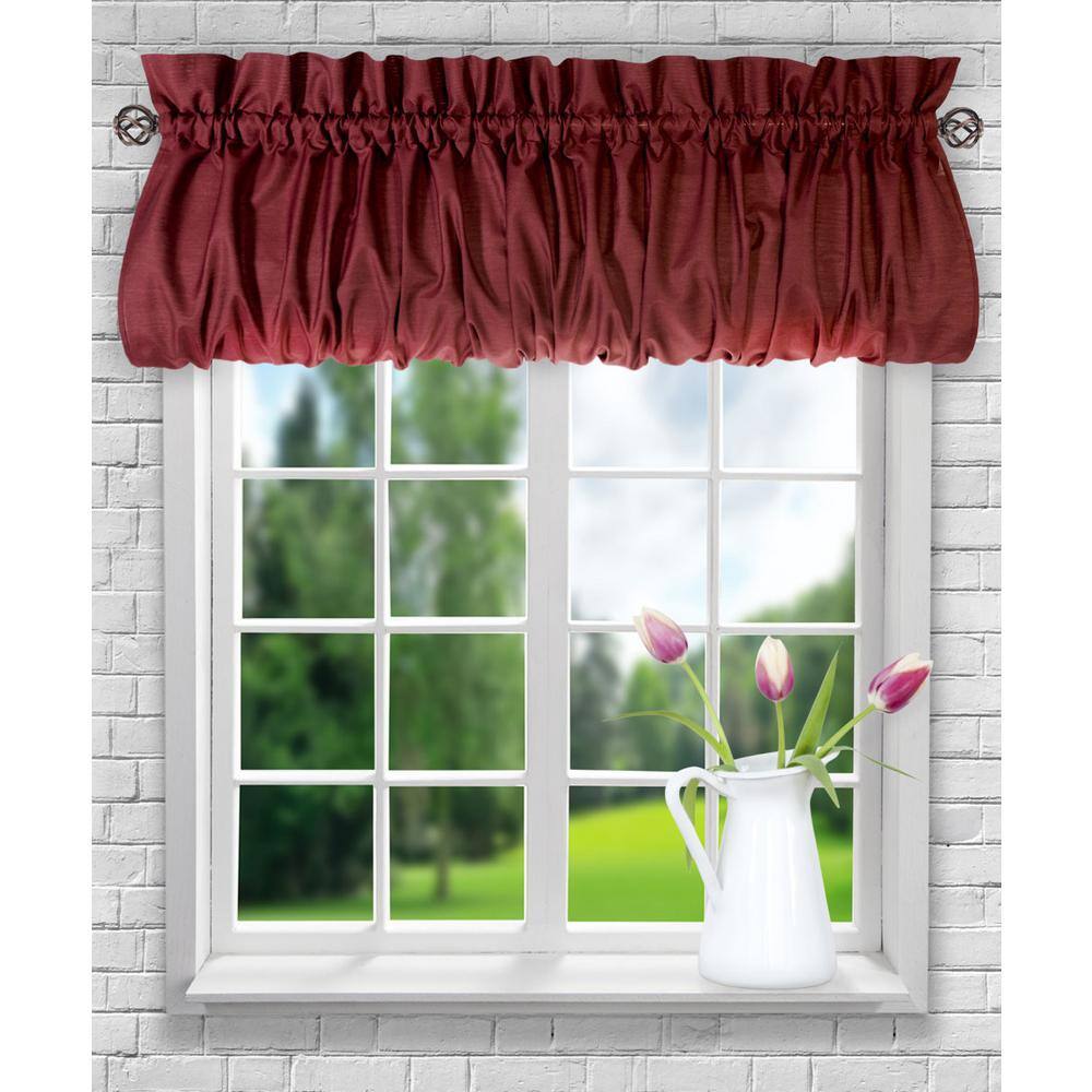 Merlot Textured Fabric Balloon Valance with Rod Pocket 60" x 15"