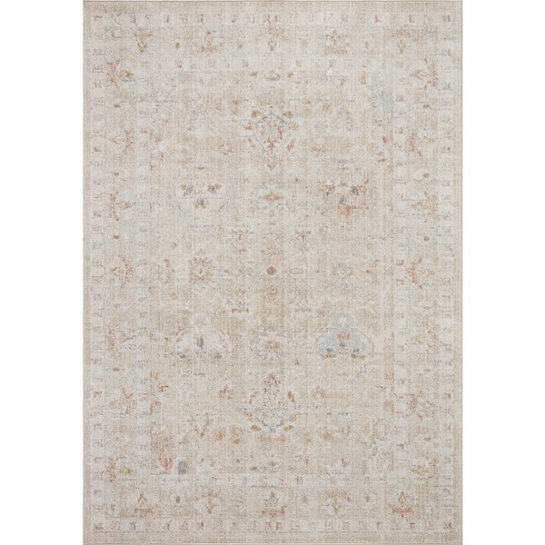 LOLOI II Monroe Sand/Sunrise 6 ft. 7 in. x 9 ft. 3 in. Traditional Area Rug