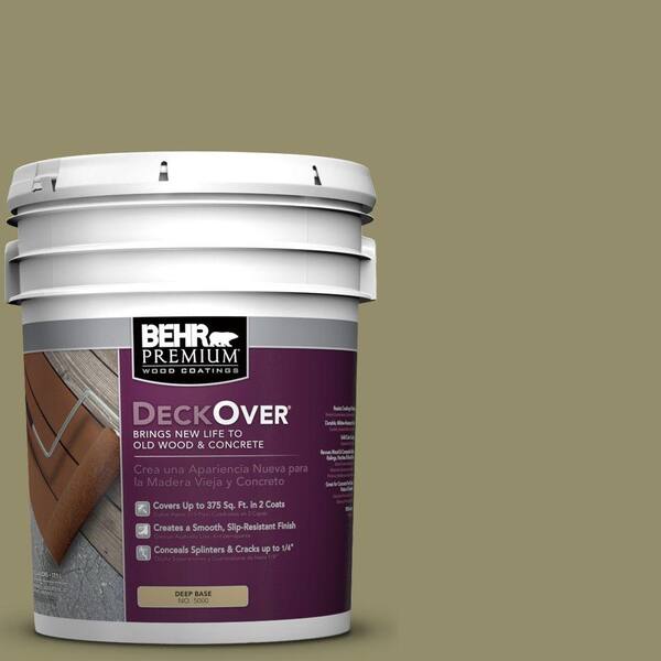 BEHR Premium DeckOver 5 gal. #SC-151 Sage Solid Color Exterior Wood and Concrete Coating