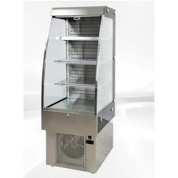 Cooler Depot 22in.W 8.8 cu.ft. Open Air Grab and Go Refrigerator in stainless