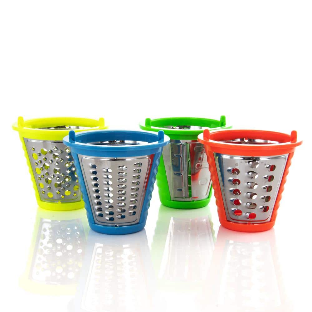MegaChef 4-in-1 Stainless Steel Electric Salad Maker with Color Pods