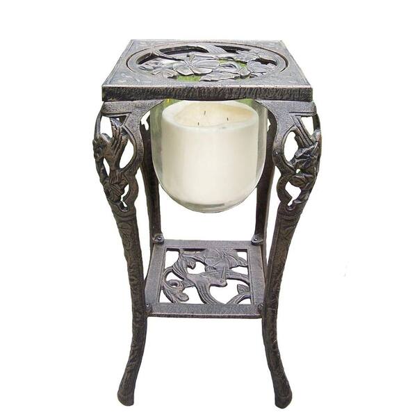 Oakland Living Hummingbird Candle Holder with Candle, Antique Bronze