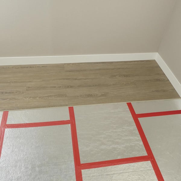 AMERIQUE Premium 3-in-1 Flooring Underlayment Padding – 3mm Thick Foam With Vapor Barrier & Tape, 600 Sq Ft (3 X 200 Sq Ft Rolls), Royal Blue