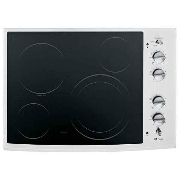 GE Profile CleanDesign 30 in. Smooth Surface Radiant Electric Cooktop in Stainless Steel with 4 Elements