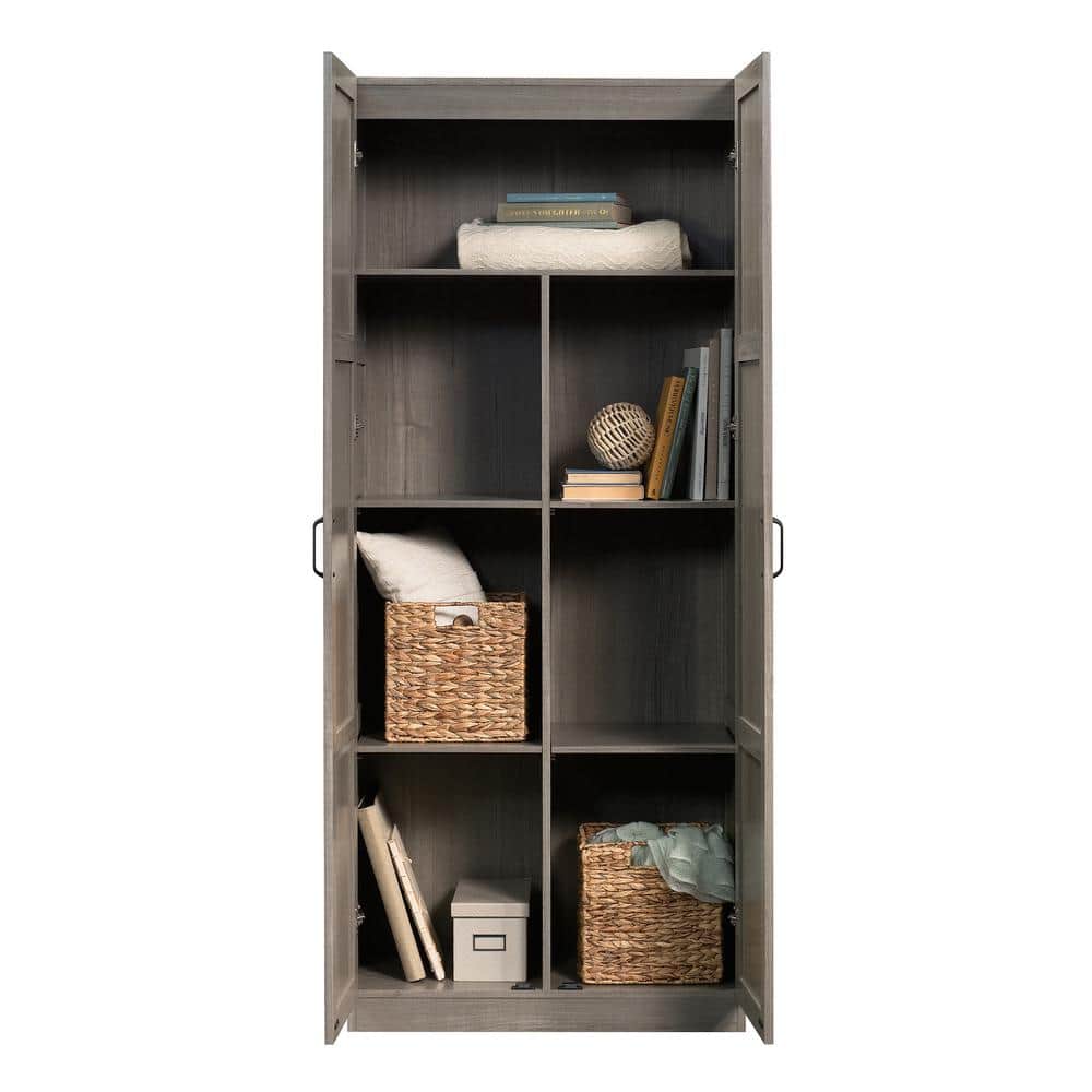 Silver Sycamore Tall Adjustable Shelving Storage Cabinet