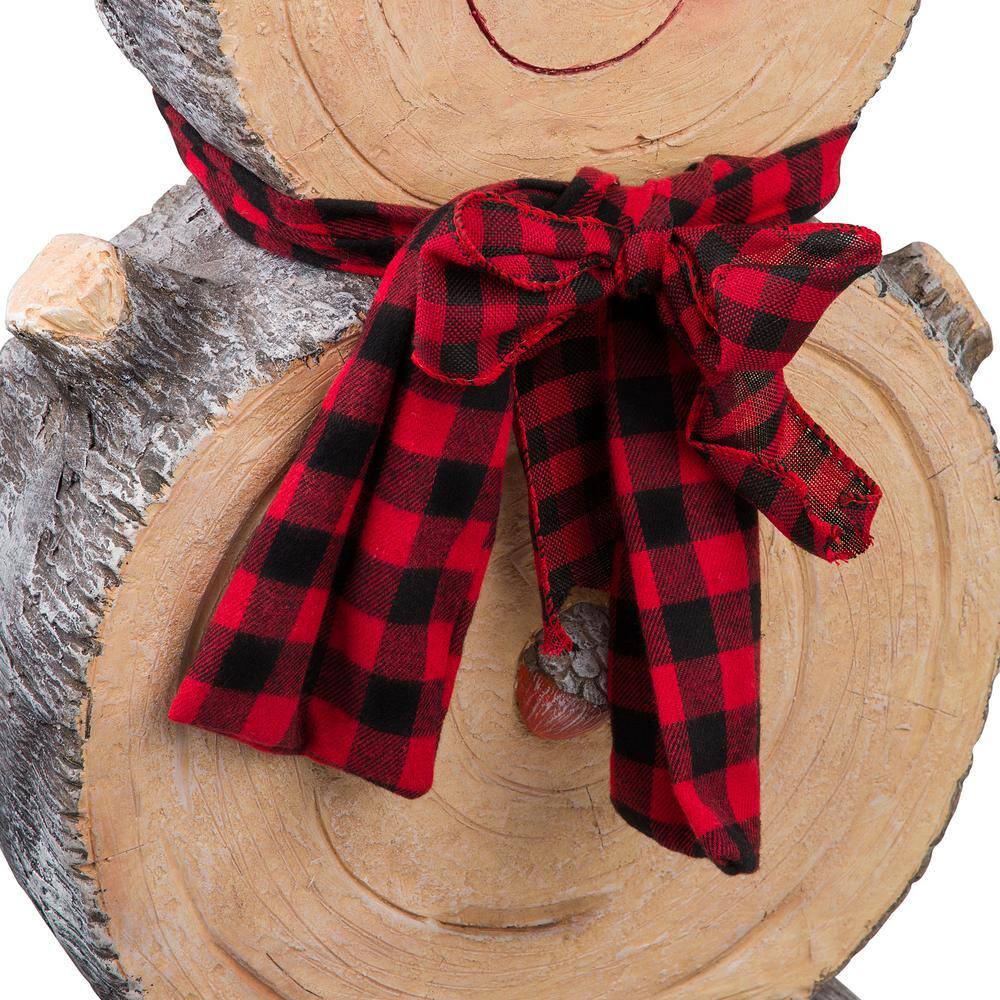 38" Rustic Wooden Snowman Holiday Table Decor