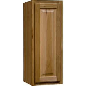Hampton 12 in. W x 12 in. D x 30 in. H Assembled Wall Kitchen Cabinet in Natural Hickory