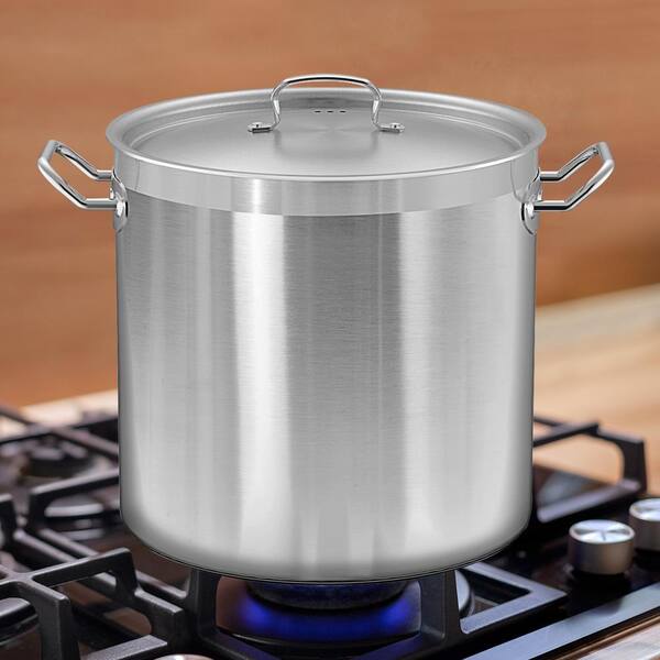MasterPRO 5CX 8 qt. Stainless Steel 5-Ply Copper Core Stock Pot with Lid  MPUS10184STSMS - The Home Depot