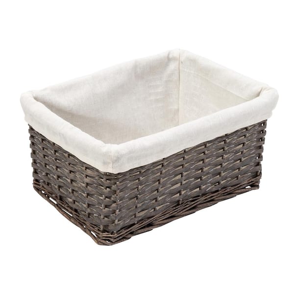 Honey Can Do Woven Storage Box with Hinged Lid, Espresso