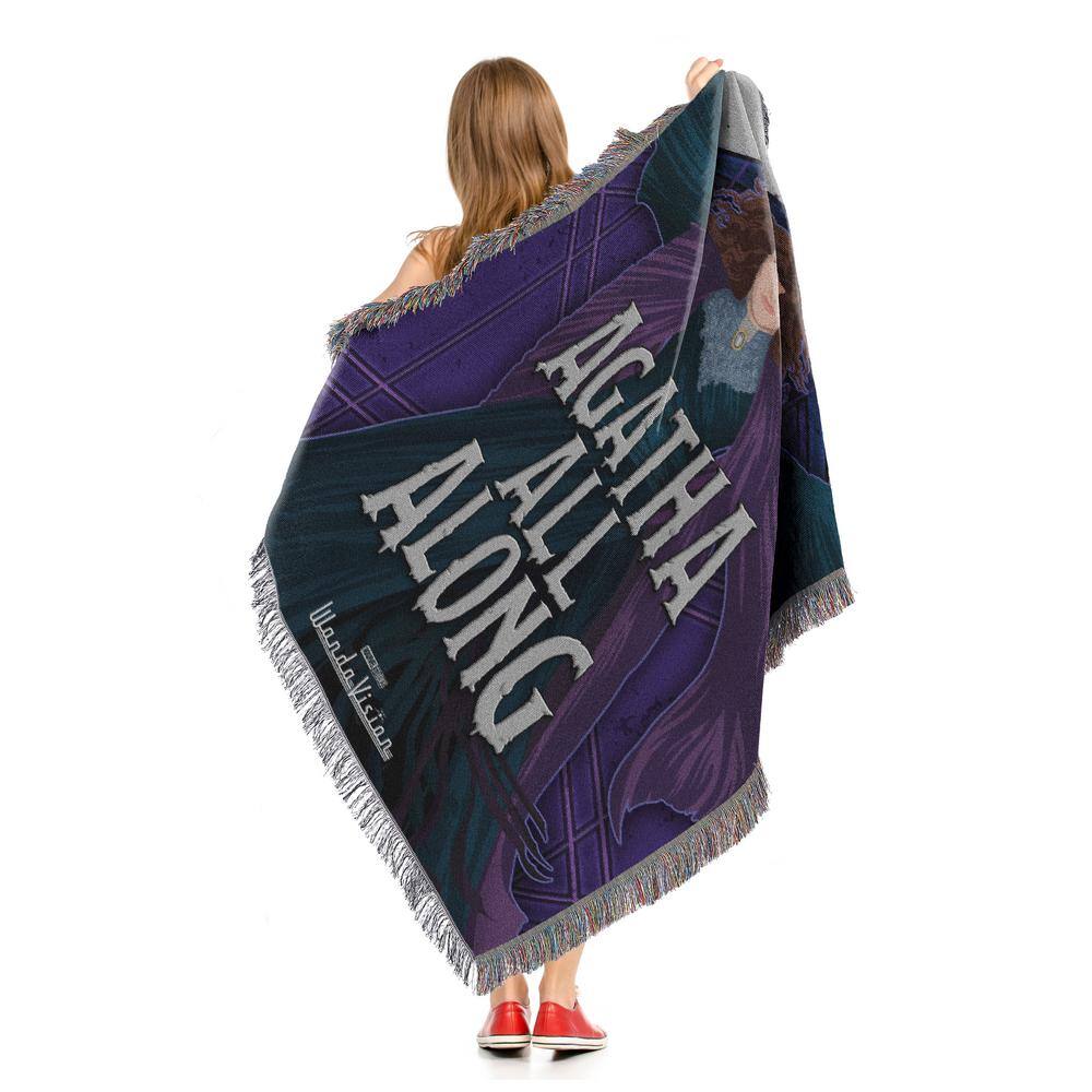 Agatha All Along Multicolor Woven Tapestry Throw Blanket, 48x60 Inches