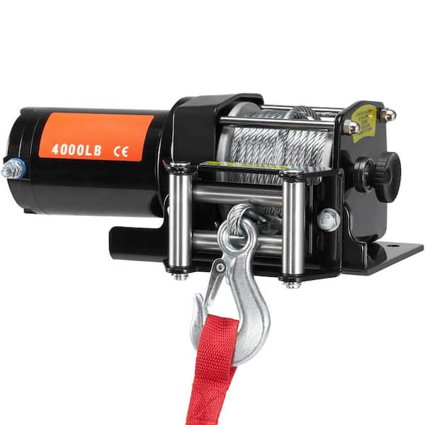 SKYSHALO Electric Winch, 4000 lbs. Line Pull Capacity, 12V DC ATV