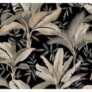 Summerhouse Midnight Multi-Colored Matte Pre-pasted Paper Wallpaper 60.75 sq. ft