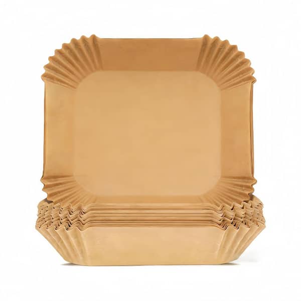 8 in. Baking Parchment Paper Air Fryer Liners with Disposable and Non-Stick for Air Fryer and Microwave Use (125-Pack)