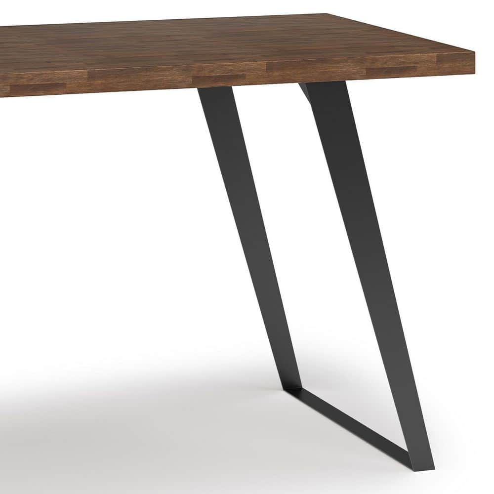 Lowry Rustic Natural Aged Brown Acacia Wood Desk