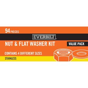 Stainless Steel Nut and Washer Kit (94-Piece)