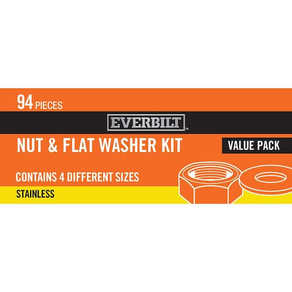 Everbilt Stainless Steel Nut and Washer Kit (94-Piece)