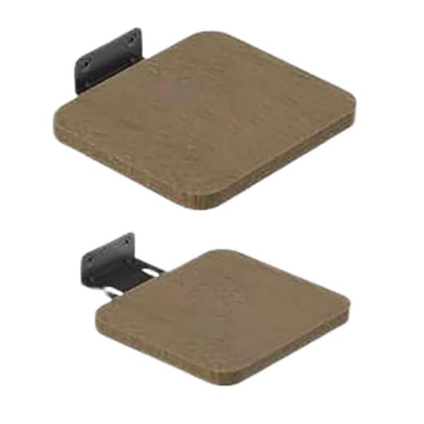 Universal Rear Speaker Shelves Adjustable Floating Wall Mount for Most Satellite Audio Black 2 Pack