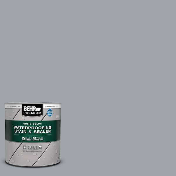 BEHR PREMIUM 1 qt. #ECC-33-1 Iron Wood Solid Color Waterproofing Exterior Wood Stain and Sealer