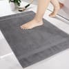 A1 Home Collections Feather Touch Quick Dry Insignia Blue 20 in. x 33 in. Solid 100% Organic Cotton Bath Mat 700 GSM