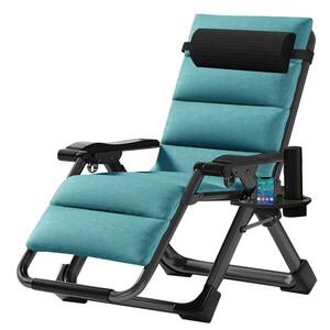 Zero Gravity Chair,Steel Frame Recliner Reclining Patio Lounger Chair with Soft Mattress Cup Holder,Green&Black Cushion