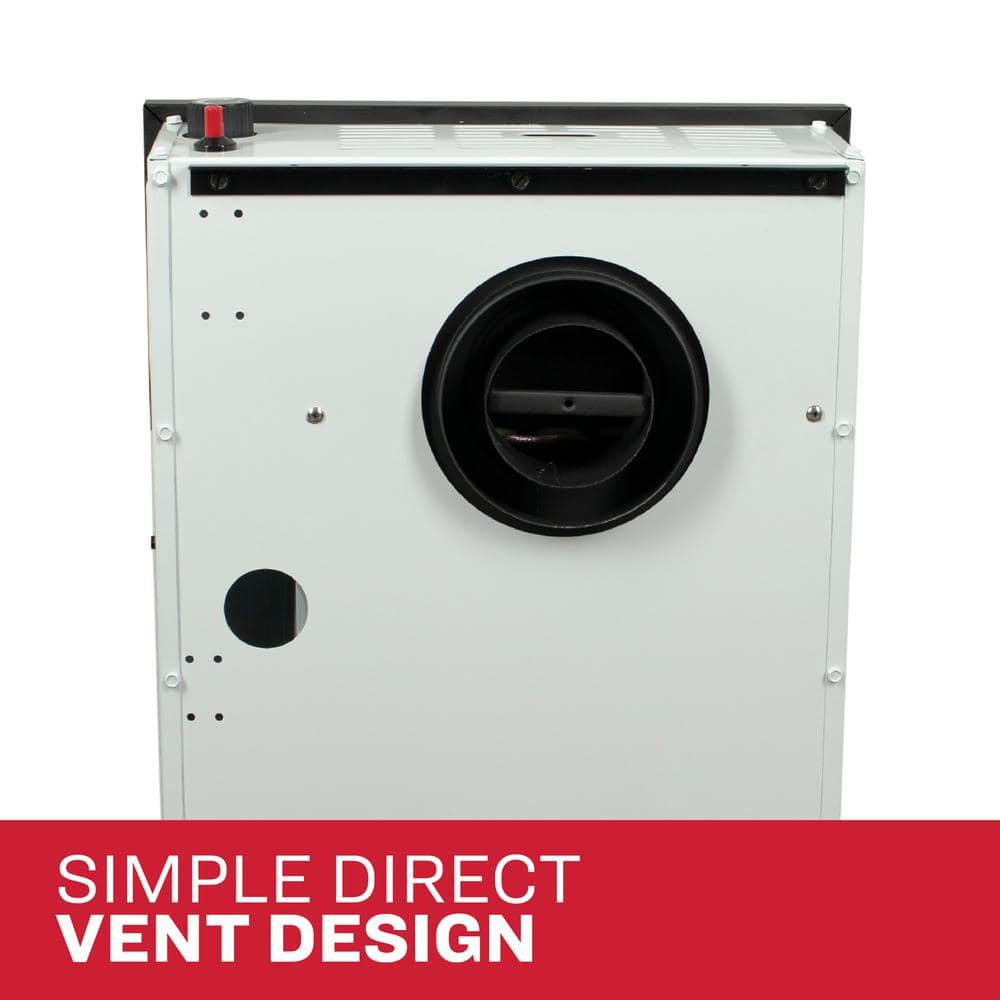 Ashley Dual Fuel Black and Gray Stainless Steel Wall Heater