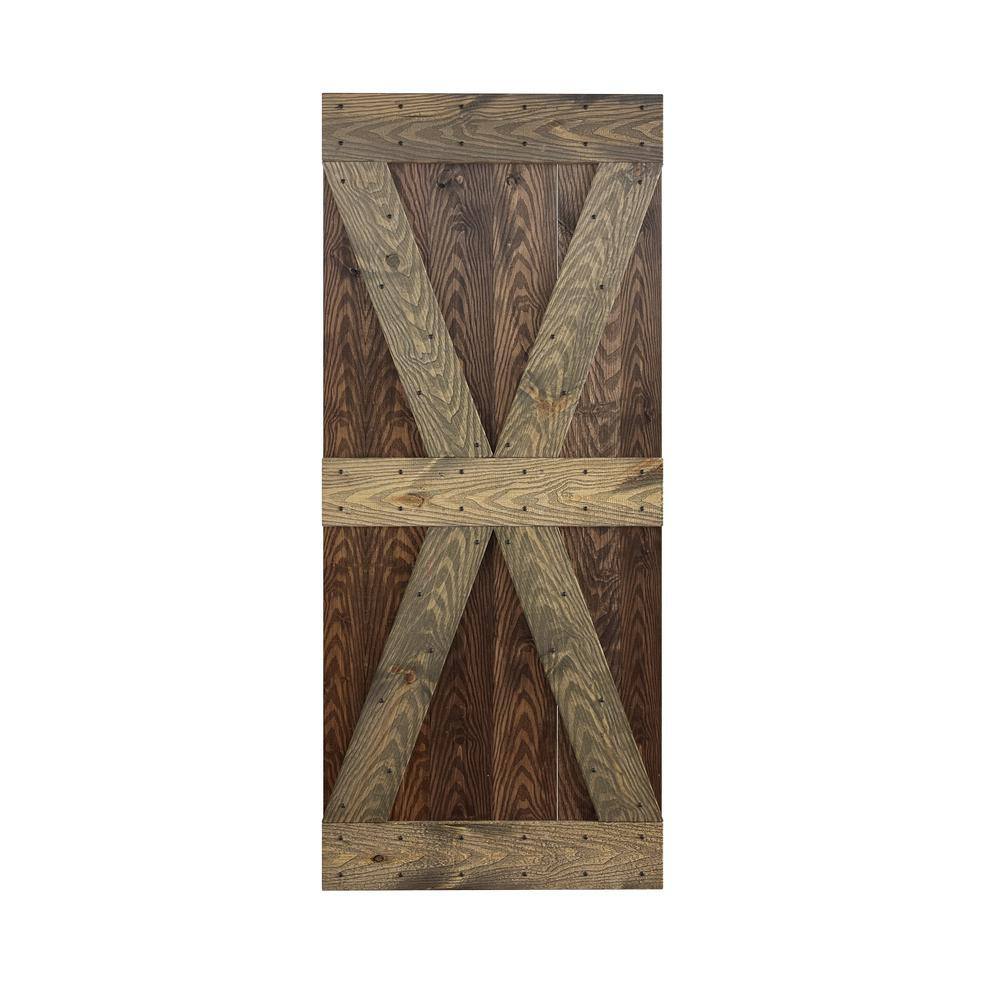 COAST SEQUOIA INC X Series Embossing 36 in. x 84 in. Dark Walnut/Aged ...