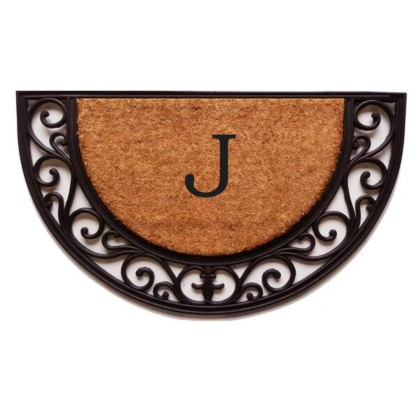 Calloway Mills Plantation Arch Monogram Door Mat 18 In X 30 In Letter J j The Home Depot