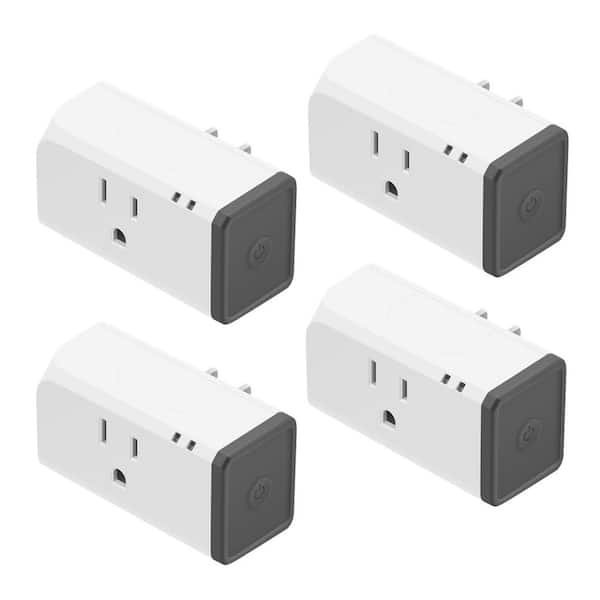 4-Pack WiFi Smart Plug with Energy Monitoring, 15A 2.4 Ghz WiFi Only Smart Outlet Socket, ETL Certified