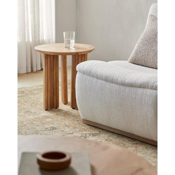 Livabliss Pranav Modern End Table, Brown, 18 in. H x 18 in. W x 18 in. D
