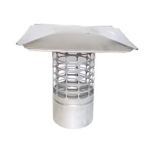 Slip-In 10 in. Round Fixed Stainless Steel Chimney Cap