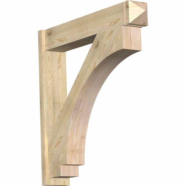 Ekena Millwork 8 in. x 44 in. x 44 in. Douglas Fir Imperial Arts and Crafts Rough Sawn Outlooker