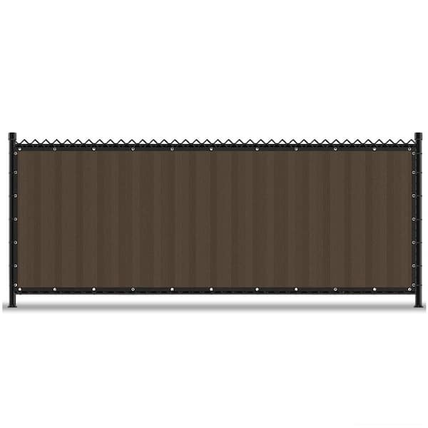 Justincity 6 ft. x 50 ft. Outdoor Metal Privacy Screen Garden Fence Mesh Shade Net Cover in Brown