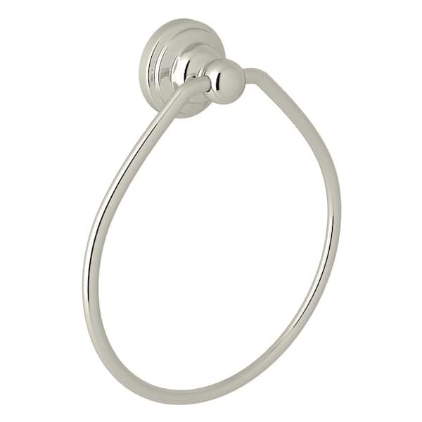 6.5 in. Towel Ring in Polished Nickel