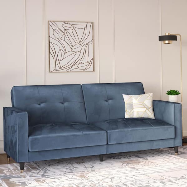 Dhp pin tufted sofa deals bed in velvet