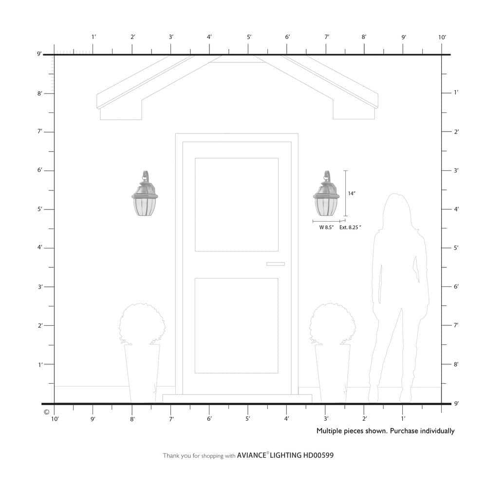 Polished Brass Traditional Outdoor Wall Lantern Sconce