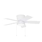 Arleigh 44 in. Indoor/Outdoor Wet Rated White Low Profile Ceiling Fan with Integrated LED Included
