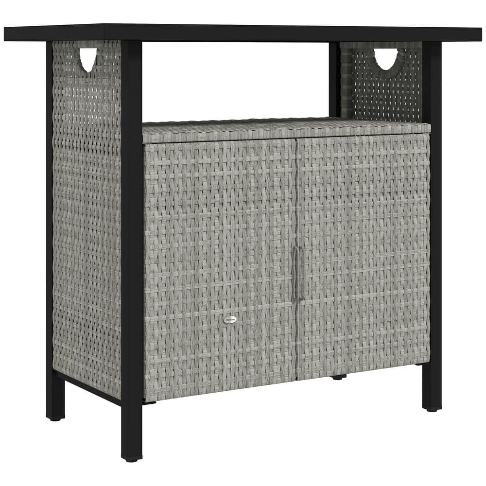 46 gal. Outdoor Pool Towel Storage Cabinet Organizer, Deck Box with Cabinet