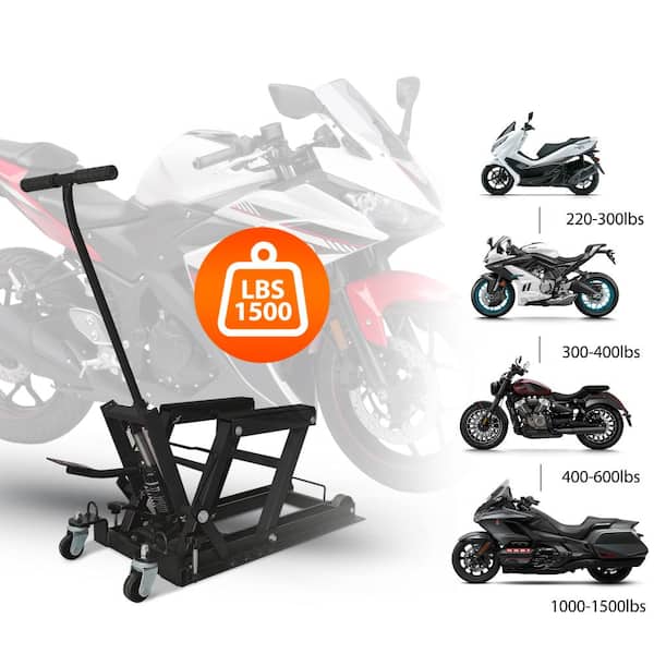 Flynama Hydraulic Motorcycle Lift Jack, 1500 LBS Capacity, ATV