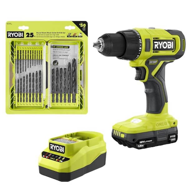 RYOBI ONE+ 18V Cordless 1/2 in. Drill/Driver Kit with 1.5 Ah