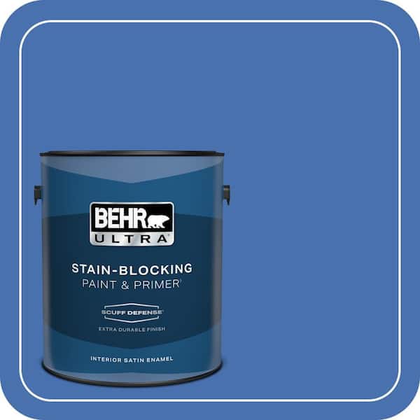 BEHR ULTRA 1 gal. Home Decorators Collection #HDC-SM16-07 Croquet Blue Extra Durable Satin Enamel Interior Paint & Primer