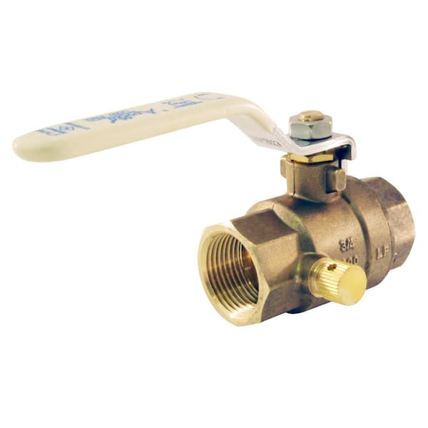 Apollo 3/4 in. Brass Ball Valve with Waste NPT Full-Port THD95A304