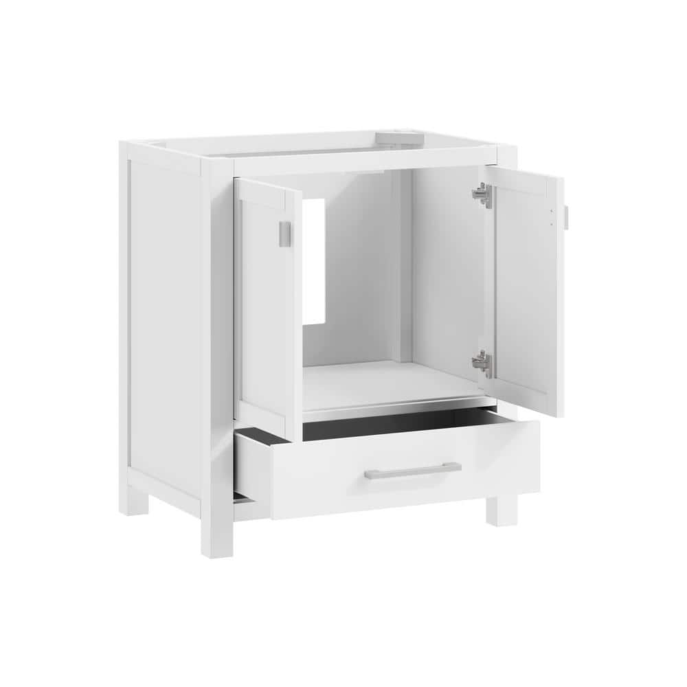Modero 30'' White Poplar Wood Bathroom Vanity Base